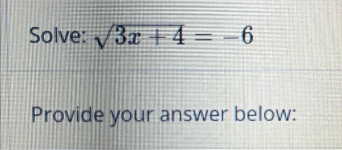 4x 6 3x 4 answer