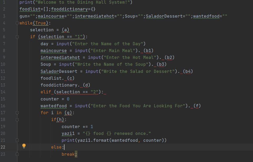 In Python language An employee receives weekly meals | Chegg.com