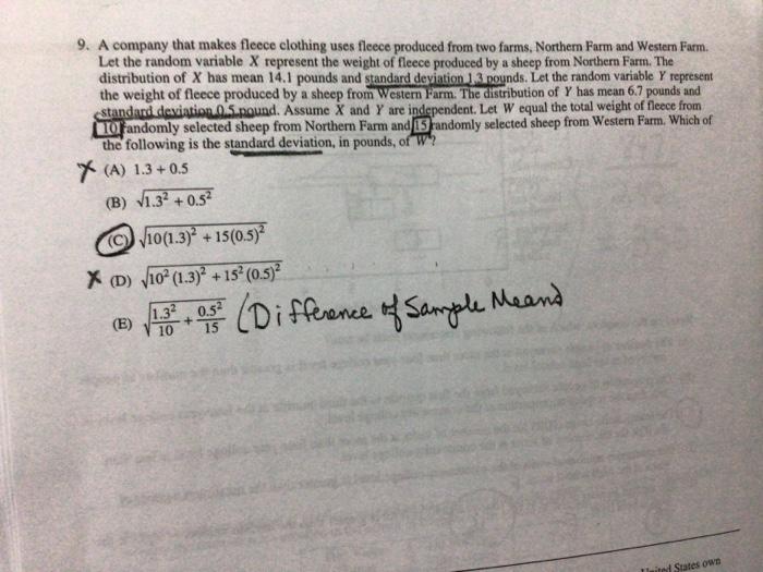 Solved 9. A company that makes fleece clothing uses fleece