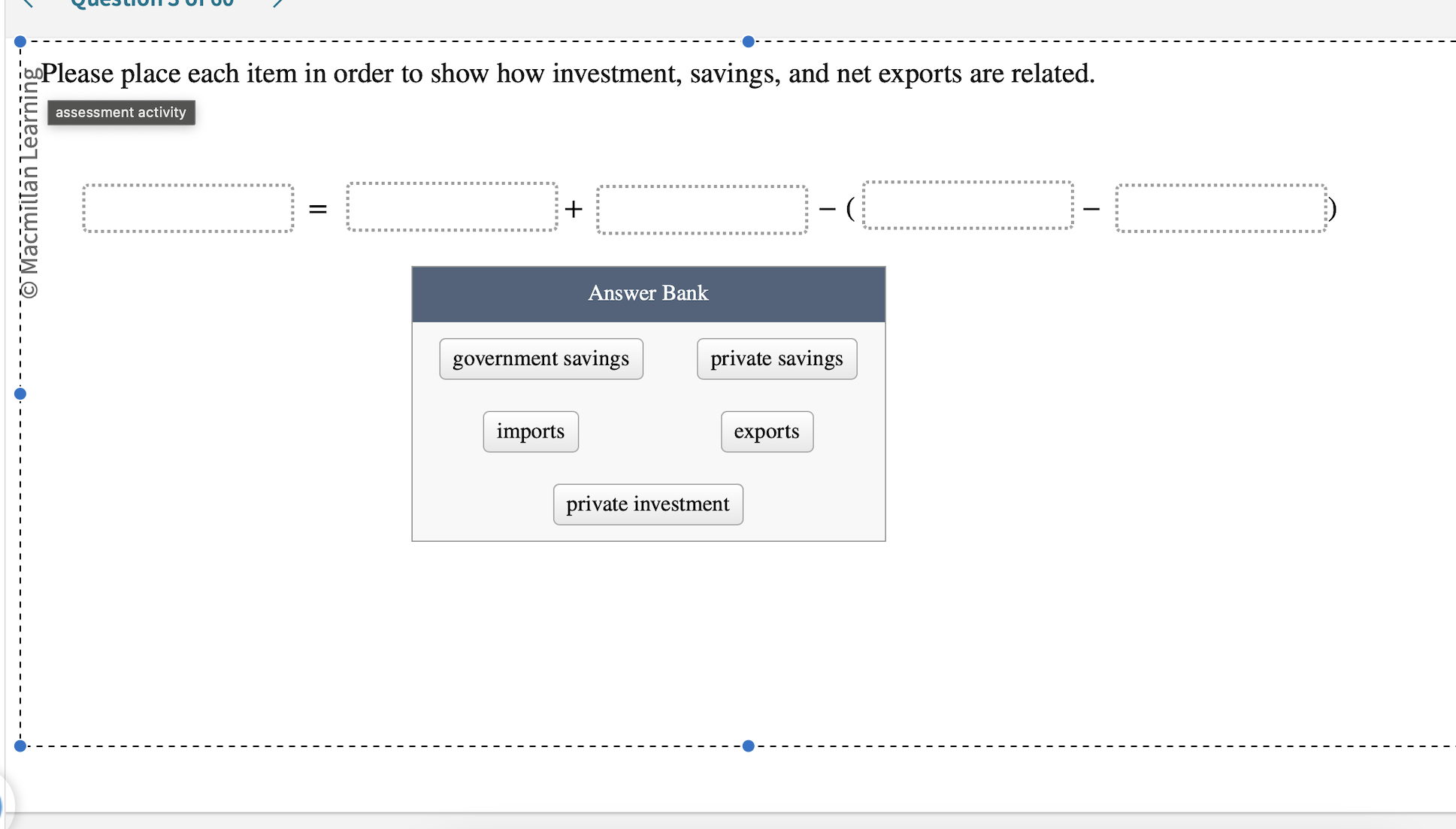 Solved oplease place each item in order to show how | Chegg.com