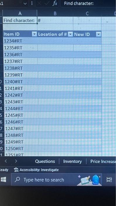 Solved 5456 W2 3 A B 5 Inventory Worksheet 3 C IDI E FI H K | Chegg.com