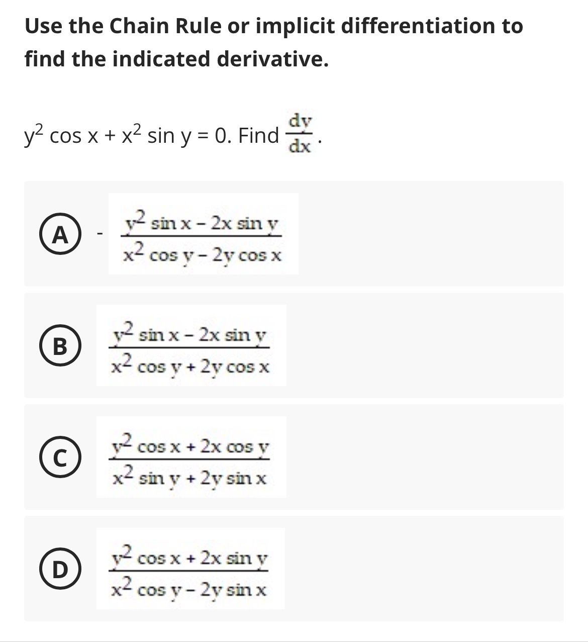 Solved Use the Chain Rule or implicit differentiation to | Chegg.com
