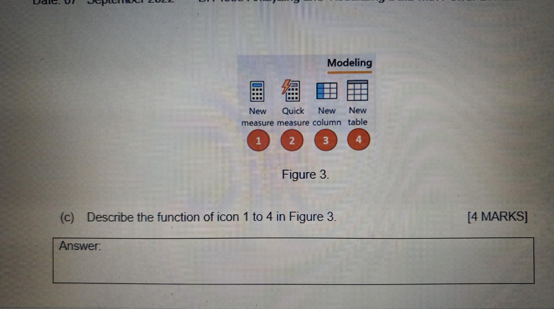 Solved (c) Describe the function of icon 1 to 4 in Figure 3 | Chegg.com