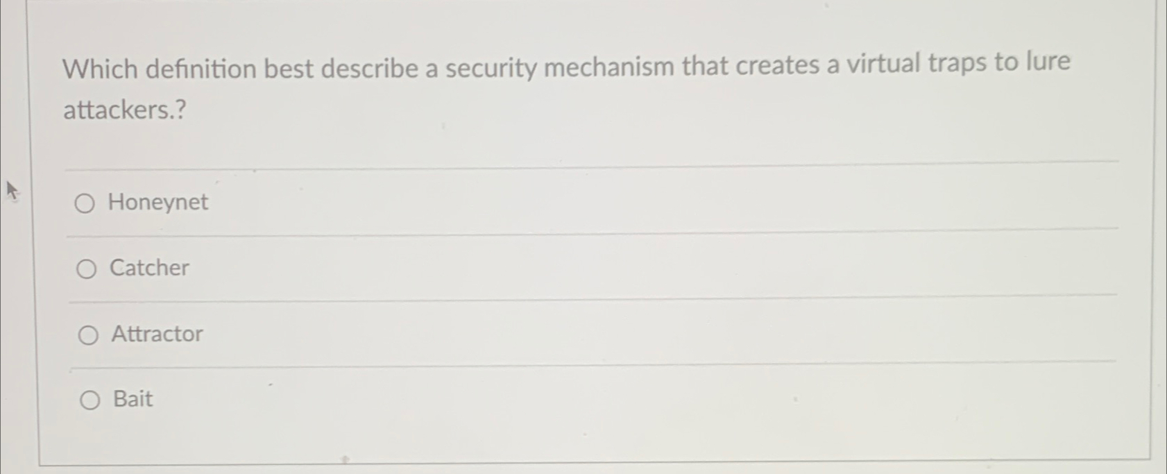 Solved Which definition best describe a security mechanism