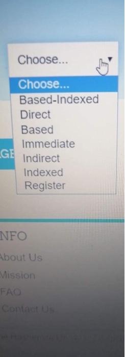 Solved What Is The Addressing Mode Of The Following | Chegg.com