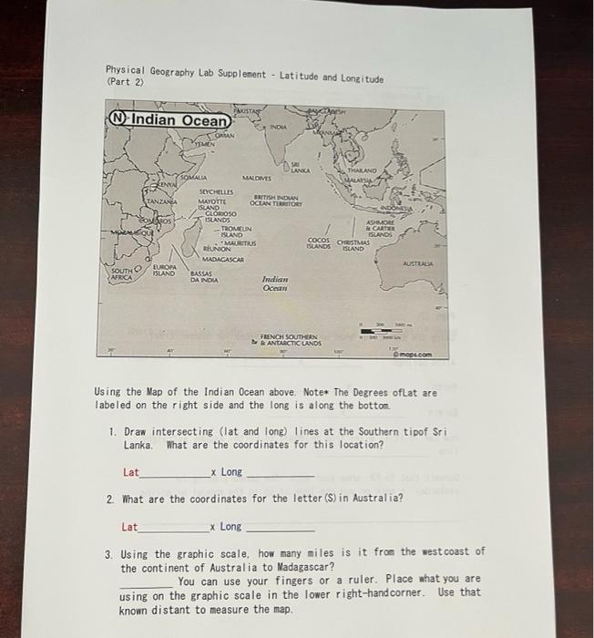 Solved Physical Geography Lab Supplenent - Latitude And | Chegg.com