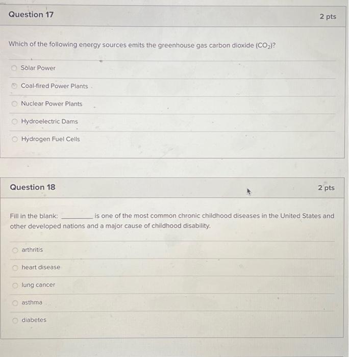 Which of the following energy sources emits the | Chegg.com