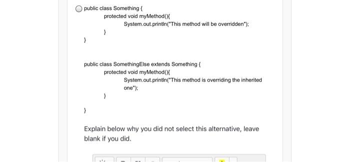 Solved Question #10 - M03Q11 - Overriding methods We have a | Chegg.com
