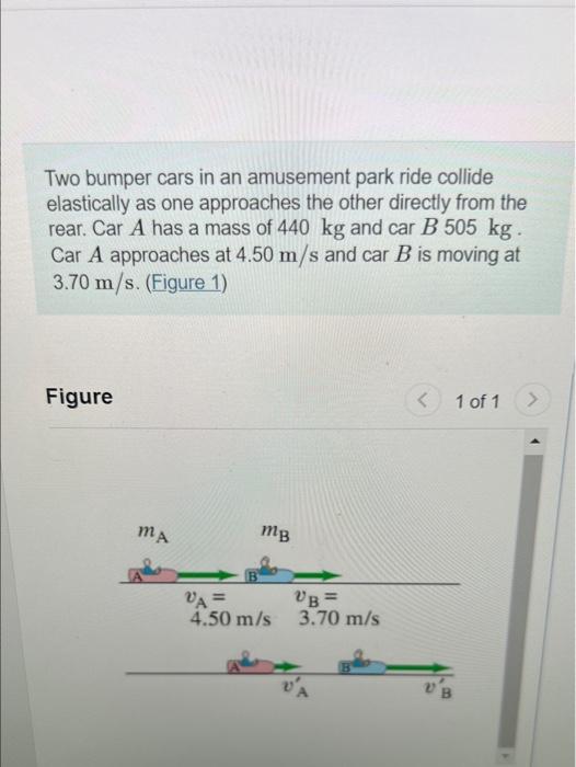 Solved Two Bumper Cars In An Amusement Park Ride Collide | Chegg.com