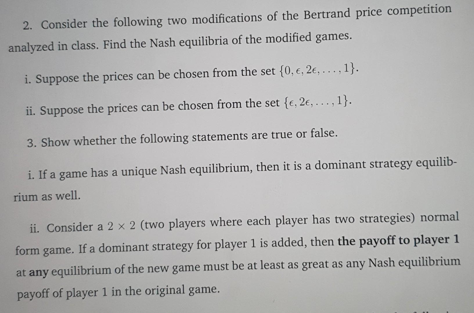 Solved 2. Consider the following two modifications of the | Chegg.com