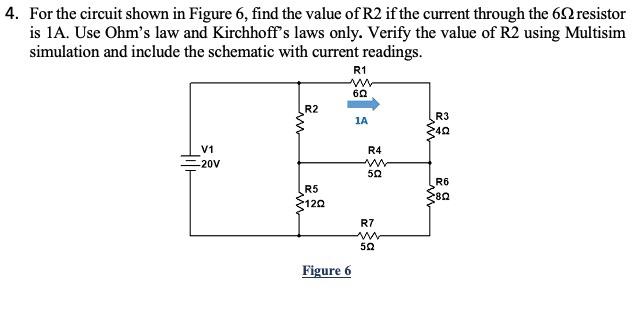 Solved 4. For the circuit shown in Figure 6 , find the value | Chegg.com
