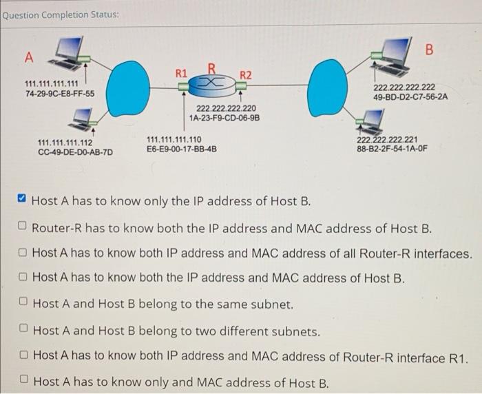 Solved consider the given network and that host A wants to | Chegg.com
