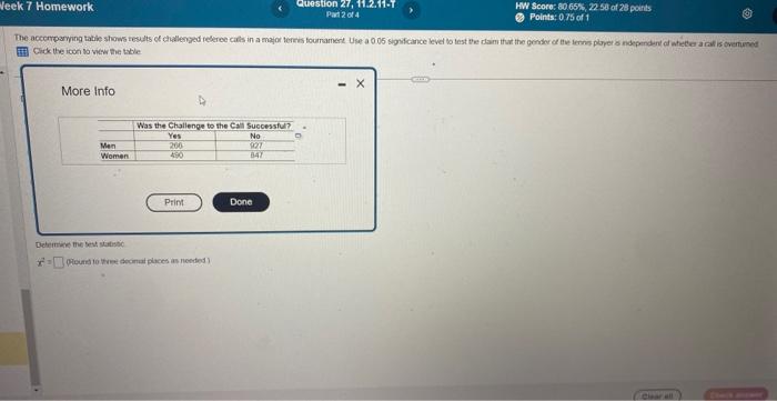 Solved A. determine the test statistic x2=___B. Determine | Chegg.com
