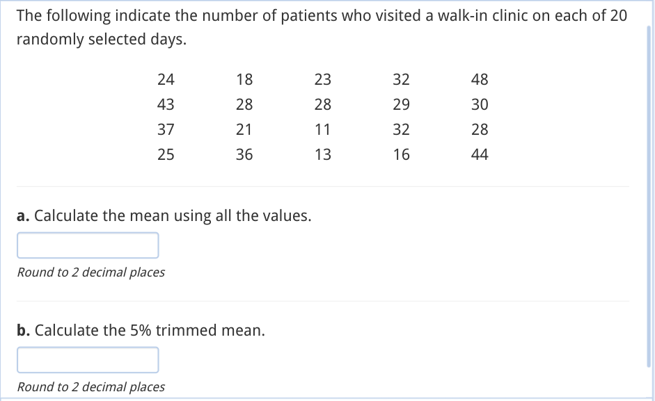 Solved The following indicate the number of patients who | Chegg.com