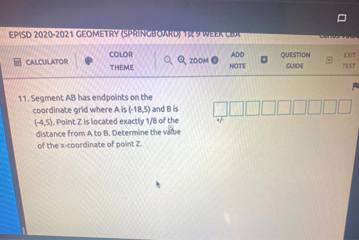 Episd 2020 2021 Geometry Springboard 1519 Week Ca Chegg Com