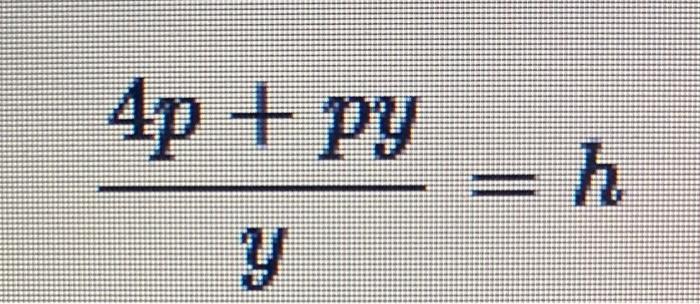y4p+py=h | Chegg.com