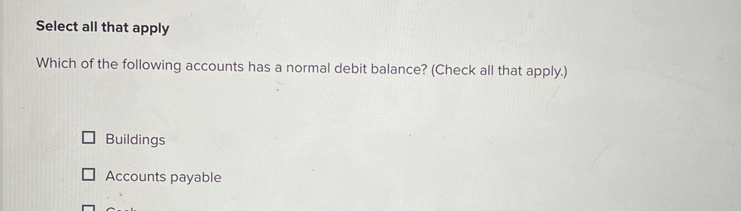 Solved Select all that applyWhich of the following accounts | Chegg.com