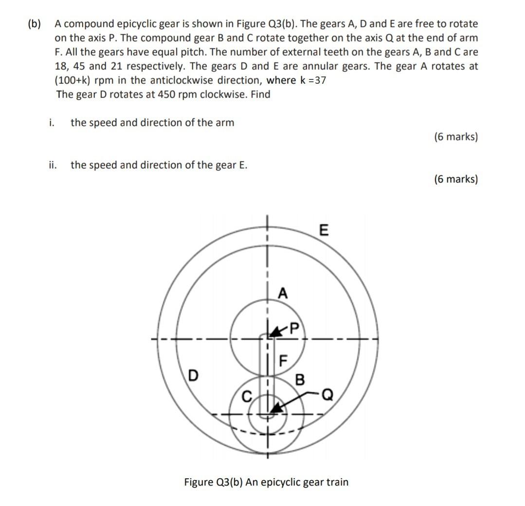 Solved In the figure below, gears B and C are a compound