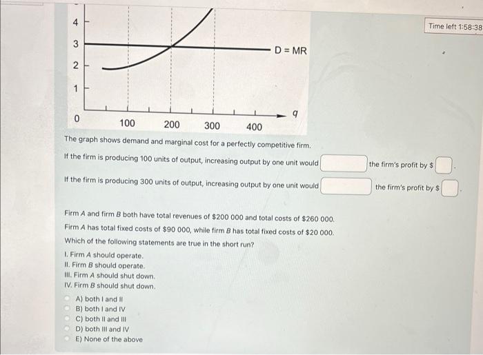 Solved The Graph Shows Demand And Marginal Cost For A Chegg Com   Image