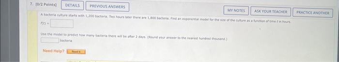 Solved (ग0) = bacteria | Chegg.com