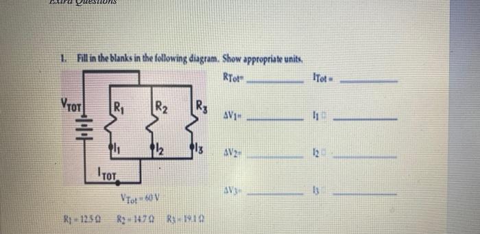 Solved 1. Fill in the blanks in the following diagram. Show | Chegg.com