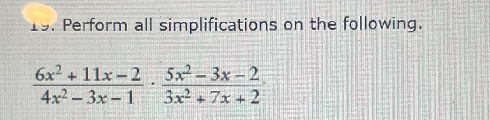 Perform all simplifications on the | Chegg.com
