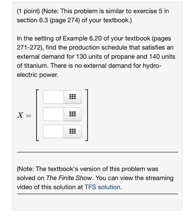 Solved ( 1 point) (Note: This problem is similar to exercise | Chegg.com