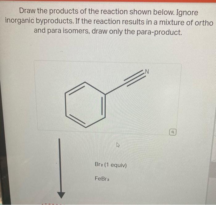 Solved draw the major product of this reaction. ignore | Chegg.com