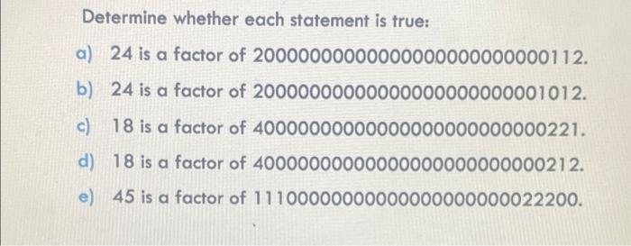 4 is a factor of 24 true or false