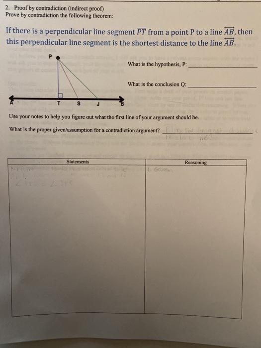 Solved 2. Proof by contradiction (indirect proof) Prove by | Chegg.com