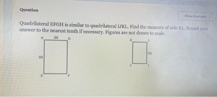 Solved Quadrilateral Efgh Is Similar To Quadrilateral Ijkl 3039