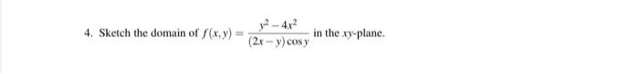 \( f(x, y)=\frac{y^{2}-4 x^{2}}{(2 x-y) \cos y} \)