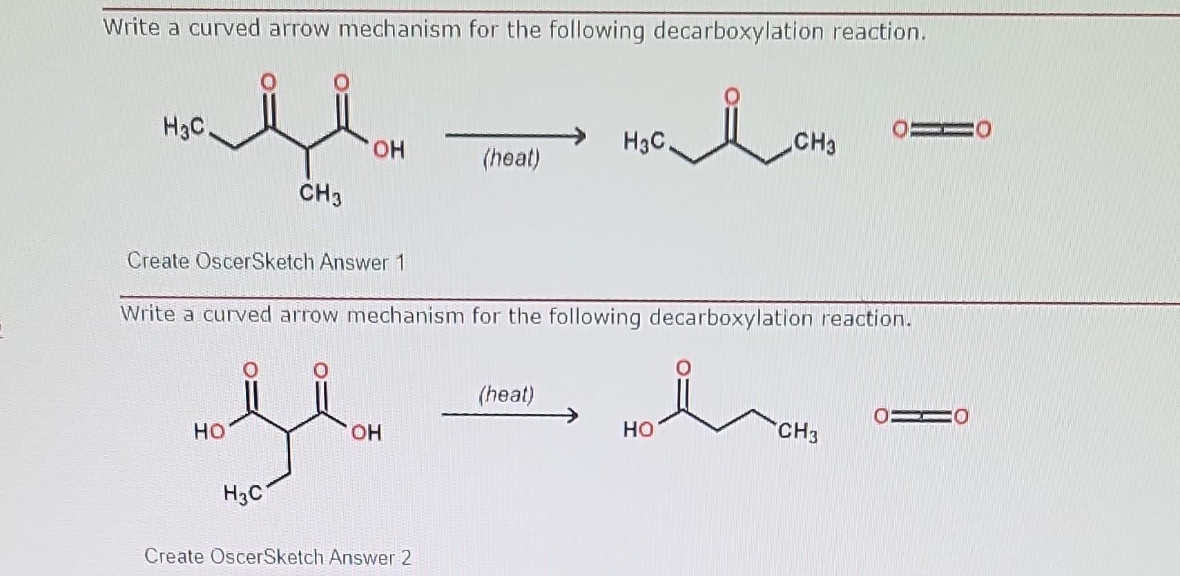 Solved Write a curved arrow mechanism for the following | Chegg.com