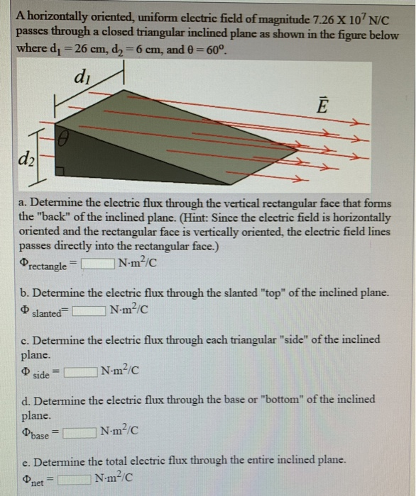 Solved A horizontally oriented, uniform electric field of | Chegg.com