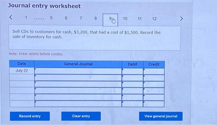 Solved Journal entry worksheet 678…12 Record purchase of CDS | Chegg.com
