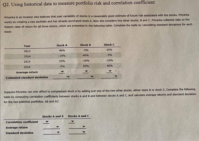 Solved Q2. Using historical data to measure portfolio risk | Chegg.com
