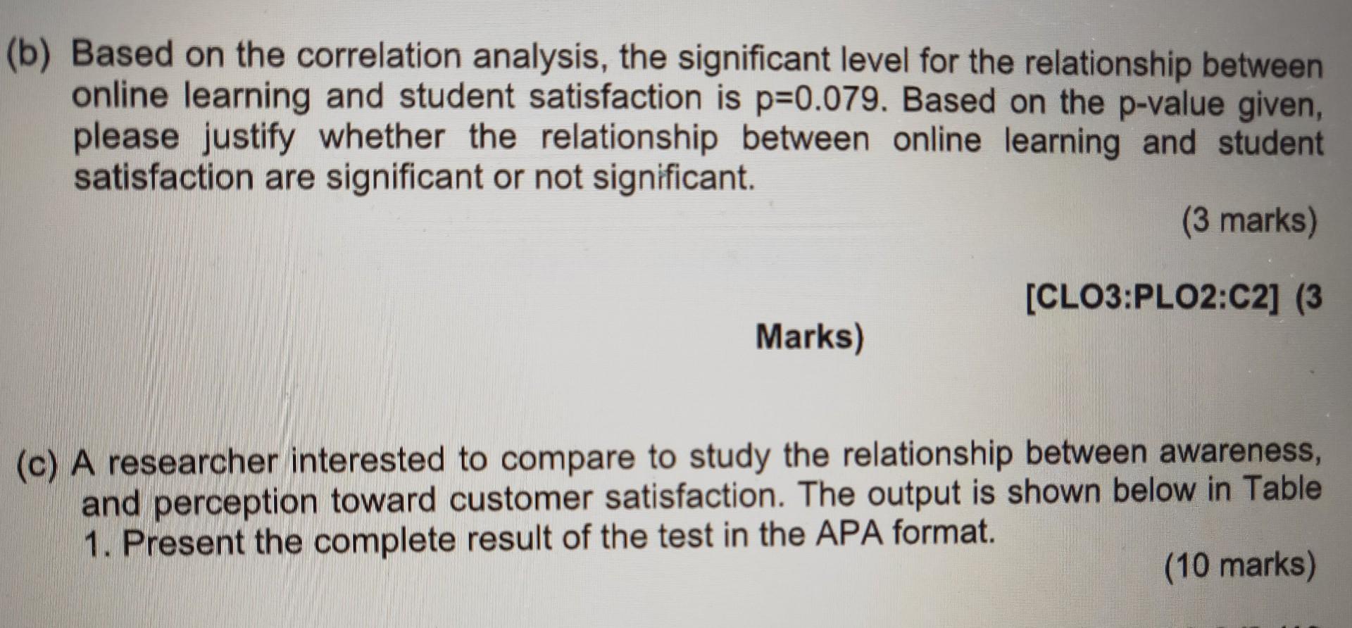 Solved (b) Based On The Correlation Analysis, The | Chegg.com