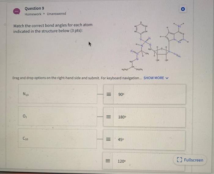 Solved Question 9 Homework. Unanswered Match the correct | Chegg.com