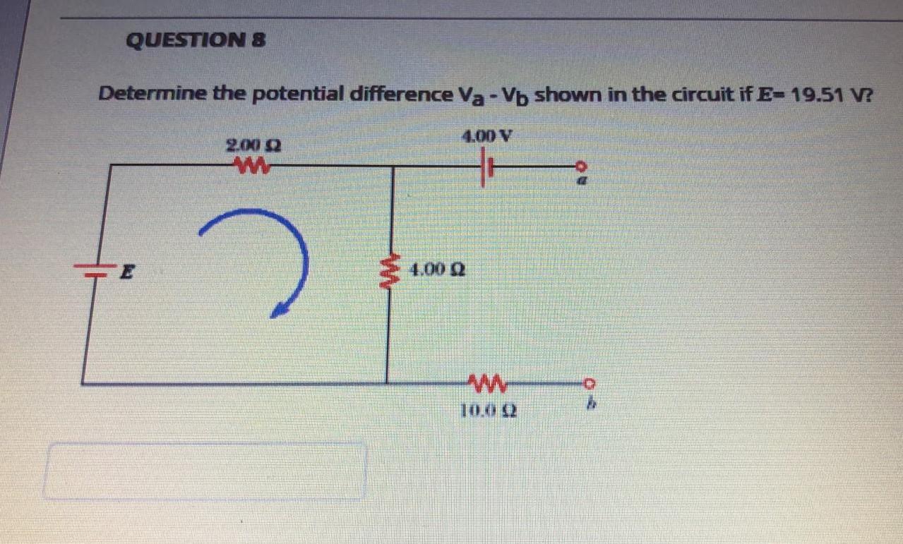 Solved QUESTIONS Determine The Potential Difference Va-Vb | Chegg.com