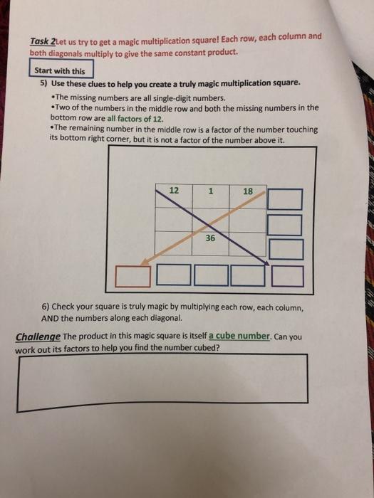 Solved Steps 1 Multiply the numbers along the top row. Chegg