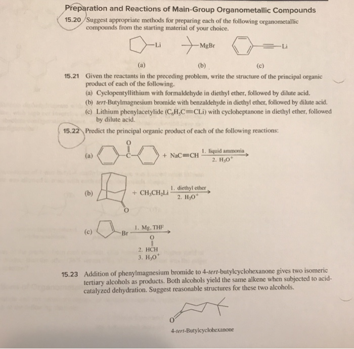 Solved Preparation and Reactions of MainGroup
