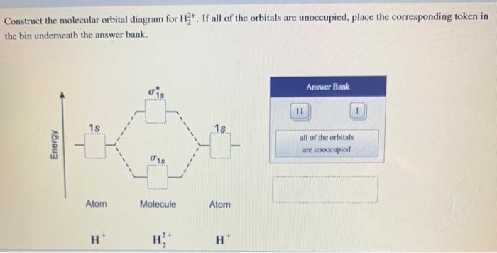 Solved Construct the molecular orbital diagram for Hz. If | Chegg.com