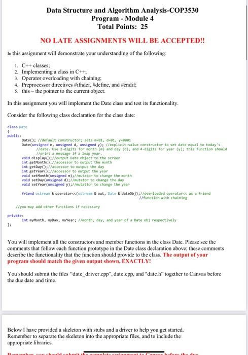 Solved Data Structure and Algorithm Analysis-COP3530 Program | Chegg.com