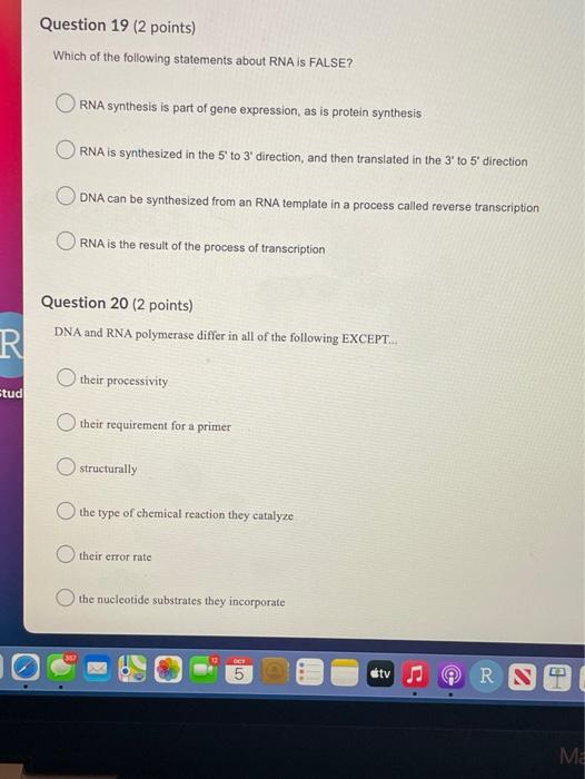 Solved Question 19 (2 points) Which of the following