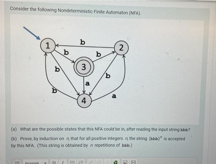 Solved Consider The Following Nondeterministic Finite | Chegg.com