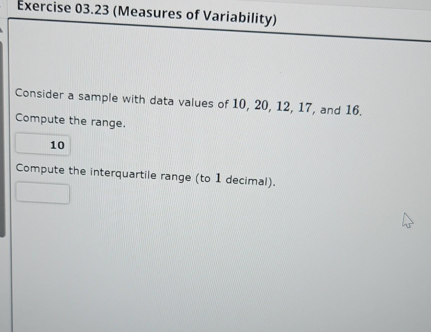 Solved Consider a sample with data values of 10,20,12,17, | Chegg.com