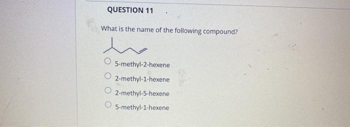 Solved QUESTION 11 . What is the name of the following | Chegg.com