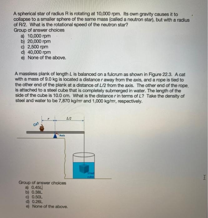 Solved A spherical star of radius R is rotating at 10,000 | Chegg.com