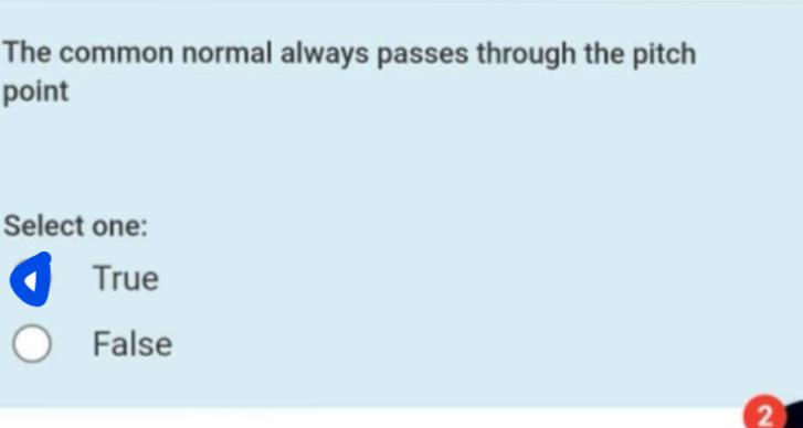 Solved The common normal always passes through the pitch | Chegg.com