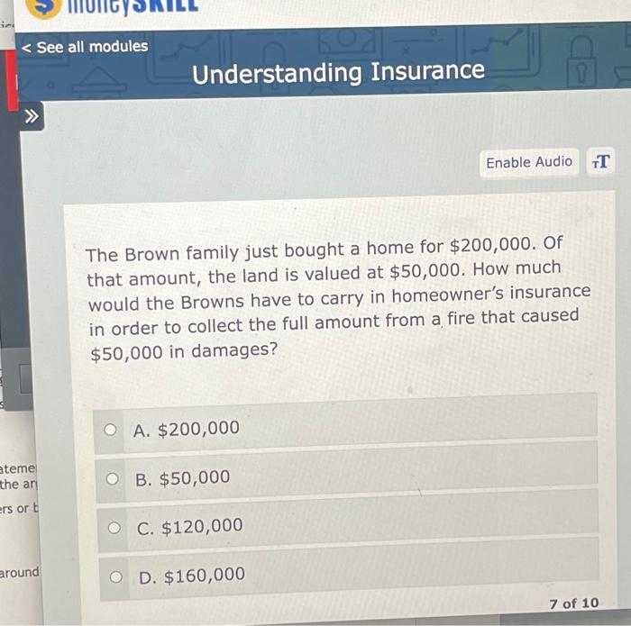 Solved MUTI &lt; See all modules Understanding Insurance &raquo; | Chegg.com